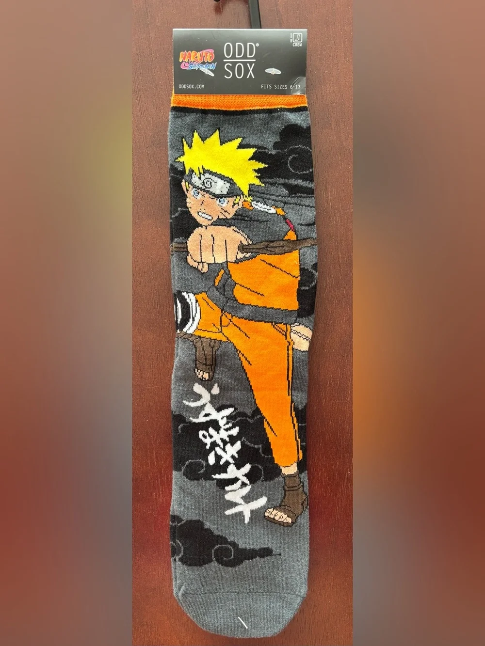 NARUTO SHIPPUDEN ODD SOX NOVELTY CREW SOCKS NWT MEN’S SHOE SIZE 6-13